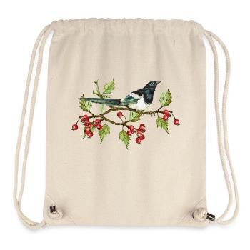 Bunter Vogel - Stanley/Stella recycelter Gym Bag - Naturweiß - Vorne