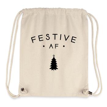 Festlicher AF - Stanley/Stella recycelter Gym Bag - Naturweiß - Vorne