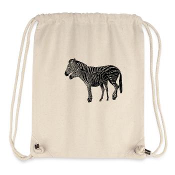 Zebras Mother with Child Isolated Black - Stanley/Stella Recycled Gym Bag - natural - Front