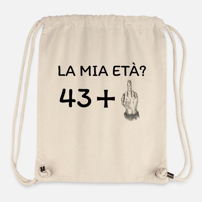 Mon âge 44 ans - Sac à cordon recyclé Stanley/Stella - blanc naturel