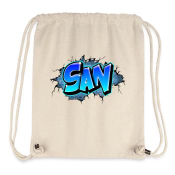 Graffiti SAN printed on t-shirts, caps, bags... - Stanley/Stella Recycled Gym Bag - natural - Front