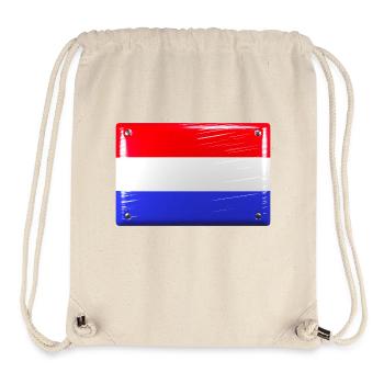 Pays-Bas Holland drapeau drapeau en étain look - Sac à cordon recyclé Stanley/Stella - blanc naturel - Devant