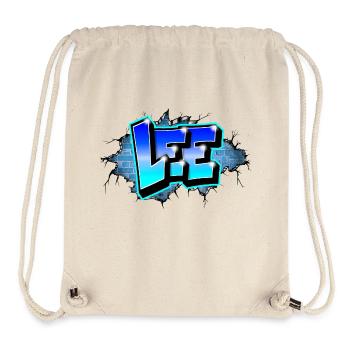 Graffiti LEE Geschenk Kindergeburtstag - Stanley/Stella recycelter Gym Bag - Naturweiß - Vorne