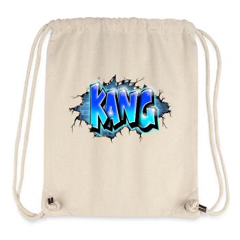 KANG GRAFFITI NAME PRINT Blue - Stanley/Stella Recycled Gym Bag - natural - Front