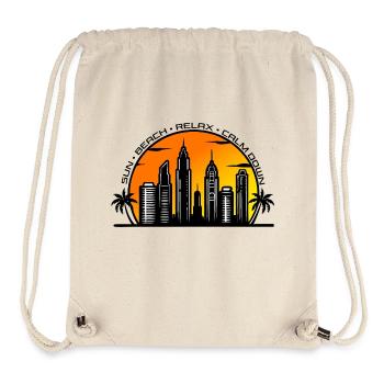 Strand - sun relax und calm down - Stanley/Stella recycelter Gym Bag - Naturweiß - Vorne