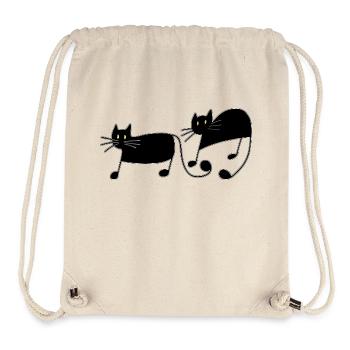 Katzen - Stanley/Stella recycelter Gym Bag - Naturweiß - Vorne