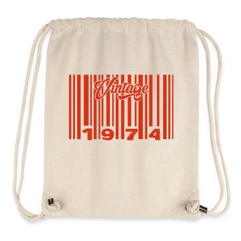 Vintage 1974 Born In 1974 551 Years Bar Code Annivers - Stanley/Stella Recycled Gym Bag - natural - Front