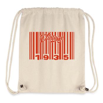 Vintage 1935 Born In 1935 90 Years Bar Code Anniversai - Stanley/Stella Recycled Gym Bag - natural - Front