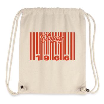 Vintage 1966 Born In 1966 59 Year Old Bar Code Anniversai - Stanley/Stella Recycled Gym Bag - natural - Front