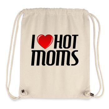 I love hot moms - Stanley/Stella recycelter Gym Bag - Naturweiß - Vorne