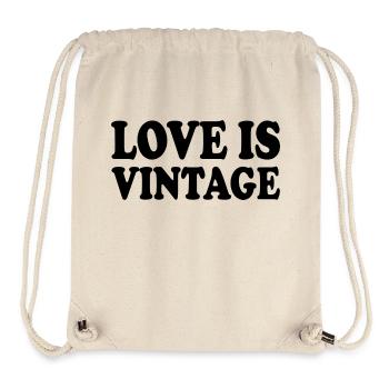 Love is vintage - Stanley/Stella recycelter Gym Bag - Naturweiß - Vorne