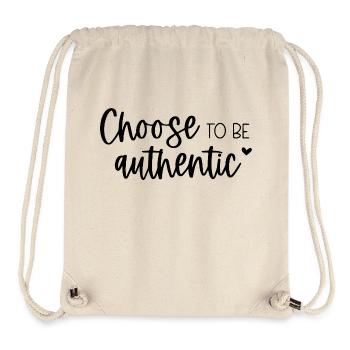 Choose To Be Authentic Inspirational Message - Stanley/Stella Recycled Gym Bag - natural - Front