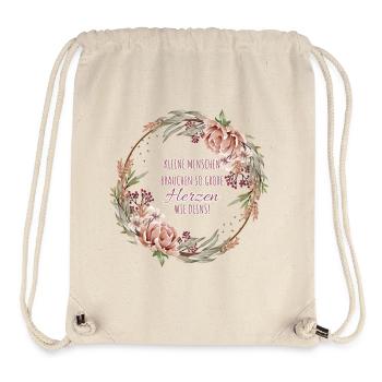 Abschiedsgeschenk für Tagesmutter Kindergarten - Stanley/Stella recycelter Gym Bag - Naturweiß - Vorne