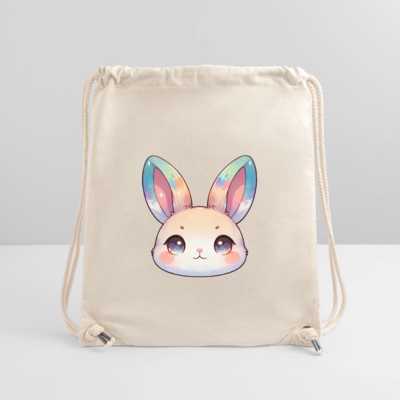 Cute Chibi Bunny Face With Watecolored Ears Stanley/Stella Recycled Gym Bag
