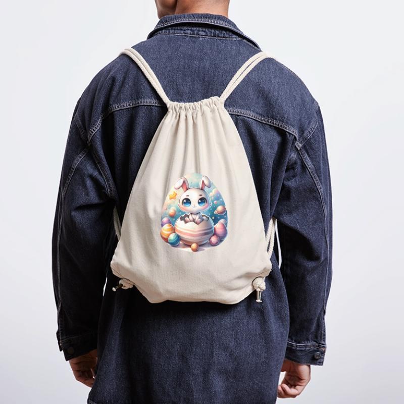 Space Bunny on Cracked Easter Egg Planet Stanley/Stella Recycled Gym Bag