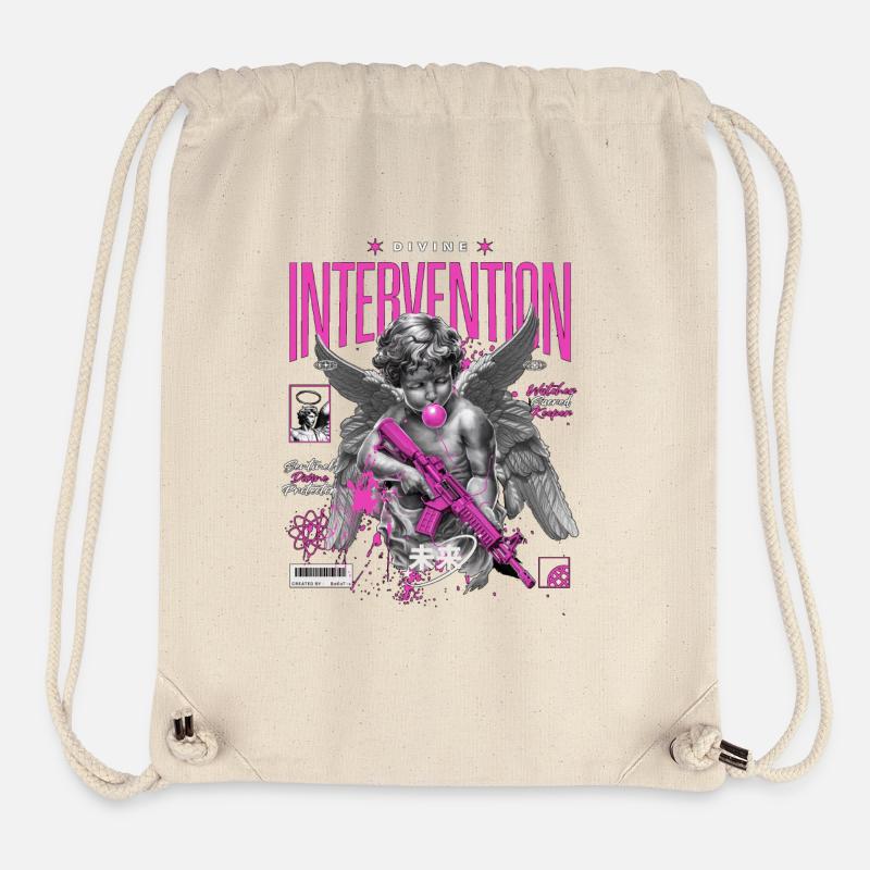 Divine Intervention - Urban Angel with a Twist - Stanley/Stella recycelter Gym Bag - Naturweiß