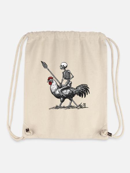 Chicken Skull - Stanley/Stella recycelter Gym Bag - Naturweiß