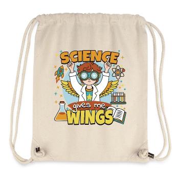 La science me donne des ailes - Sac à cordon recyclé Stanley/Stella - blanc naturel - Devant