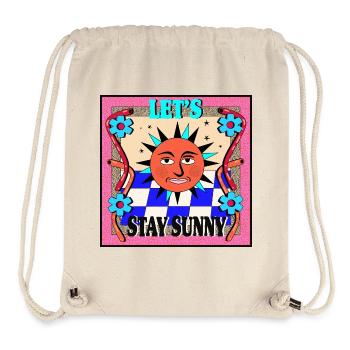 Stay Sunny_ Retro Design - Stanley/Stella recycelter Gym Bag - Naturweiß - Vorne