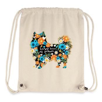 Zwergspitz pomeranian - Stanley/Stella recycelter Gym Bag - Naturweiß - Vorne