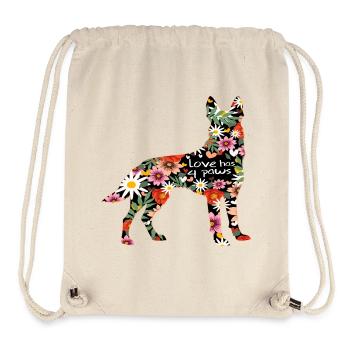 German Shepherd Design - Stanley/Stella Recycled Gym Bag - natural - Front