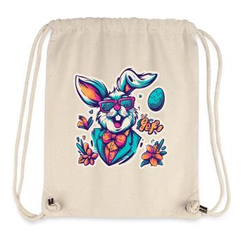 Lapin de Pâques - Sac à cordon recyclé Stanley/Stella - blanc naturel - Devant