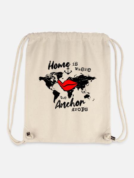 Home is where the Anchor drops - Stanley/Stella recycelter Gym Bag - Naturweiß