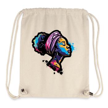Afro African Woman - Stanley/Stella Recycled Gym Bag - natural - Front