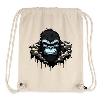 Gorilla silberrücken Affe - Stanley/Stella recycelter Gym Bag - Naturweiß - Vorne