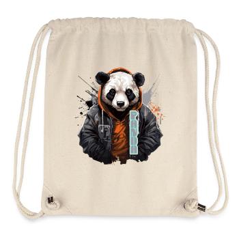 Panda Bär - Stanley/Stella recycelter Gym Bag - Naturweiß - Vorne