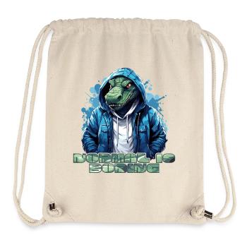 Krokodil Aligator - normal is boring - Stanley/Stella recycelter Gym Bag - Naturweiß - Vorne