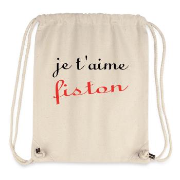 Je t'aime fiston - Stanley/Stella Recycled Gym Bag - natural - Front