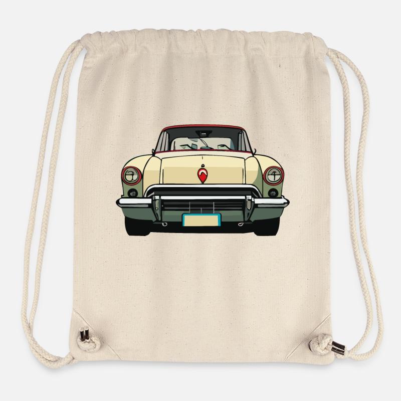 Voiture jouet vintage - Sac à cordon recyclé Stanley/Stella - blanc naturel