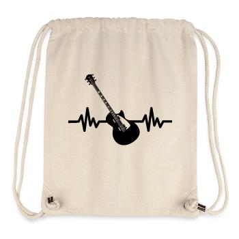 Herzschlag Gitarre - Rock n Roll Punk Band Metal - Stanley/Stella recycelter Gym Bag - Naturweiß - Vorne