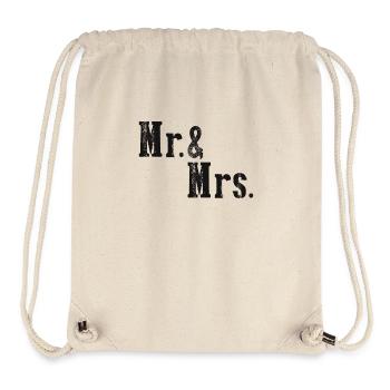 Mr. & Mrs. Wedding Marriage Lovers - Stanley/Stella Recycled Gym Bag - natural - Front