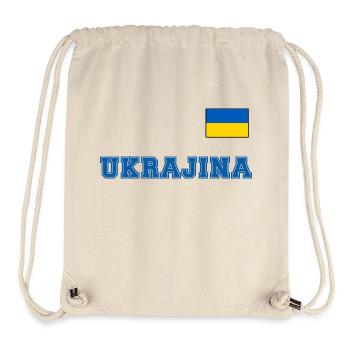 Ukraine Trikot Look – UKRAJINA mit Fahne Flagge - Stanley/Stella recycelter Gym Bag - Naturweiß - Vorne