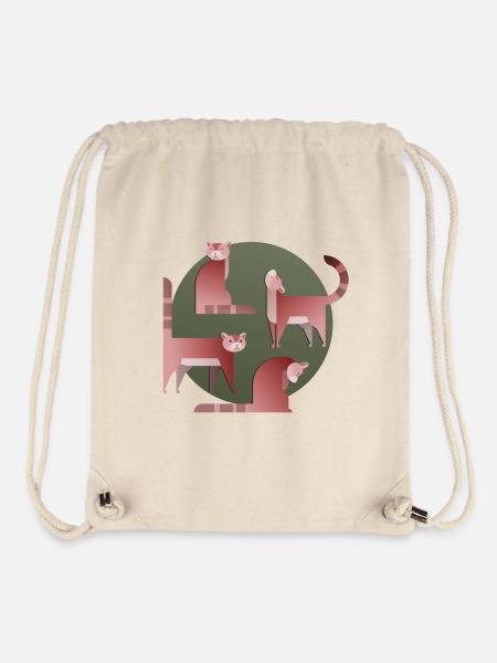 Golden Cats - Stanley/Stella Recycled Gym Bag - natural