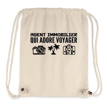 Travelers & Real Estate Agents Passion & Discovery - Stanley/Stella Recycled Gym Bag - natural - Front