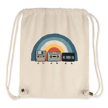 Vintage 90er Jahre Technologie Alte Gadgets TShirt - Stanley/Stella recycelter Gym Bag - Naturweiß - Vorne