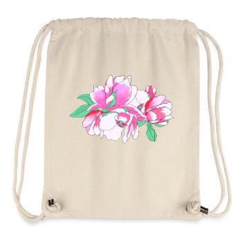 Rosa Blumenstrauß - Stanley/Stella recycelter Gym Bag - Naturweiß - Vorne