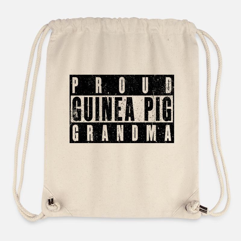 Mamie Cochon d’Inde - Fière grand-mère - Sac à cordon recyclé Stanley/Stella - blanc naturel