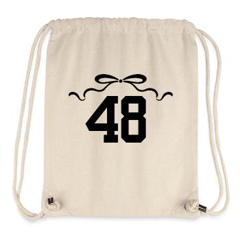 Nummer 48 Knoten - 48. Jahrestag - Stanley/Stella recycelter Gym Bag - Naturweiß - Vorne