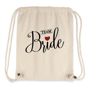 Team Braut Herz Hochzeit - Stanley/Stella recycelter Gym Bag - Naturweiß - Vorne