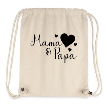 Mama und Papa - Stanley/Stella recycelter Gym Bag - Naturweiß - Vorne