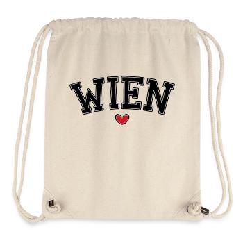 Wien Herz Schrift - Stanley/Stella recycelter Gym Bag - Naturweiß - Vorne