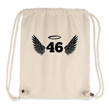 Engel Zahl 46 - 46. Geburtstag Flügel - Stanley/Stella recycelter Gym Bag - Naturweiß - Vorne