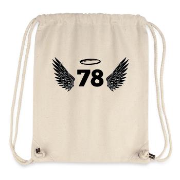 Nummer 78 Engel - Flügel zum 78. Geburtstag - Stanley/Stella recycelter Gym Bag - Naturweiß - Vorne