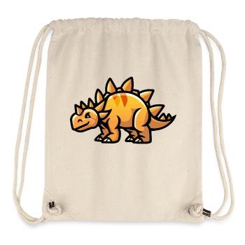 Bande dessinée Dinosaure Stégosaure - Sac à cordon recyclé Stanley/Stella - blanc naturel - Devant
