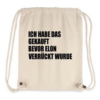 ich habe das gekauft bevor elon verrückt wurde - Stanley/Stella recycelter Gym Bag - Naturweiß - Vorne