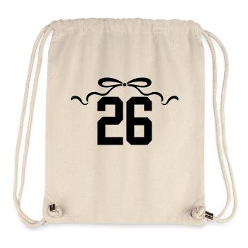 Nummer 26 Knoten - 26. Jahrestag - Stanley/Stella recycelter Gym Bag - Naturweiß - Vorne
